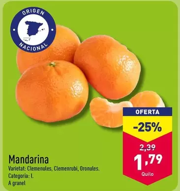 Oferta de Mandarina  por 1,79€ en ALDI