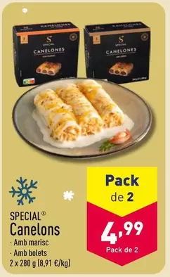 Oferta de Special - Canelons por 4,99€ en ALDI