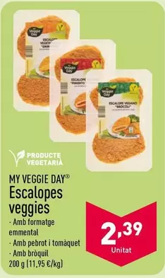 Oferta de My Veggie Day - Escalopes Veggiees por 2,39€ en ALDI