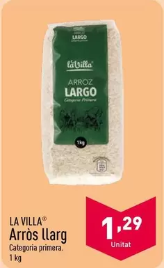 Oferta de La Villa - Arros Llarg por 1,29€ en ALDI