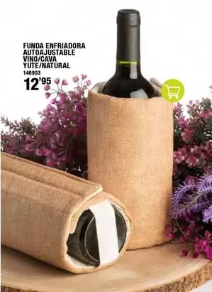 Oferta de Funda Enfriadora Auto/justable Vino/cava Yute/natural por 12,95€ en ferrOkey