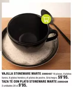 Oferta de Vajilla Stoneware Marte por 9,95€ en ferrOkey