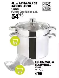 Oferta de Fresh - Olla Pasta/vapor Gastro Fresh por 54,95€ en ferrOkey