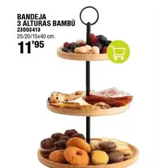 Oferta de Bandeja 3 Alturas Bambú por 11,95€ en ferrOkey