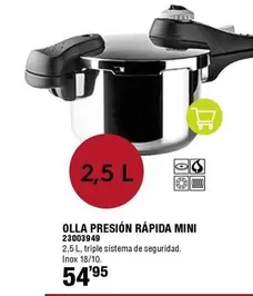 Oferta de Sistema - Olla Presión Rápida Mini por 54,95€ en ferrOkey