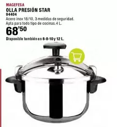 Oferta de Magefesa -  Olla Presión Star por 68,5€ en ferrOkey