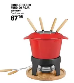 Oferta de Fondue Hierro Fundido Roja por 67,95€ en ferrOkey