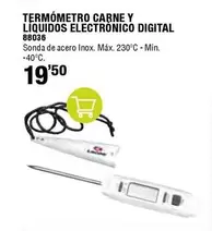 Oferta de Termómetro Carne Y Liquidos Electronico Digital por 19,5€ en ferrOkey