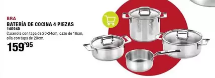 Oferta de Bra - Batería De Cocina 4 Piezas por 159,95€ en ferrOkey