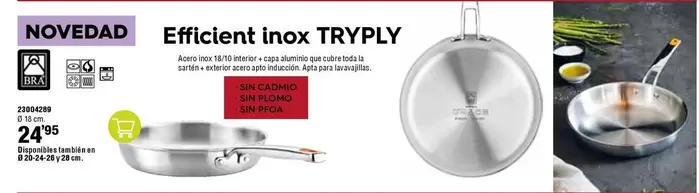 Oferta de Bra - Efficient Inox por 24,95€ en ferrOkey