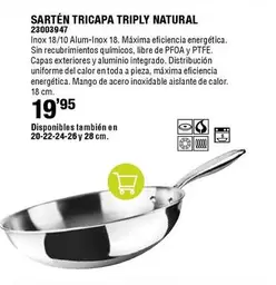 Oferta de Mango - Sartén Tricapa Triply Natural por 19,95€ en ferrOkey