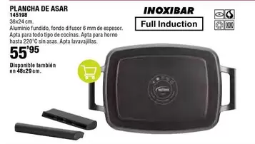 Oferta de Inoxibar - Plancha De Asar por 55,95€ en ferrOkey