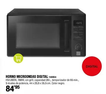 Oferta de Horno Microondas Digital por 84,95€ en ferrOkey