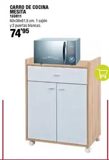 Oferta de Carro De Cocina Mesita por 74,95€ en ferrOkey