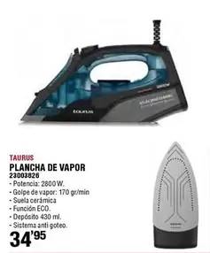 Oferta de Taurus - Plancha De Vapor por 34,95€ en ferrOkey