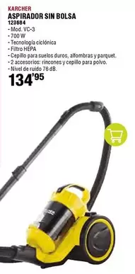 Oferta de Karcher - Aspirador Sin Bolsa por 134,95€ en ferrOkey