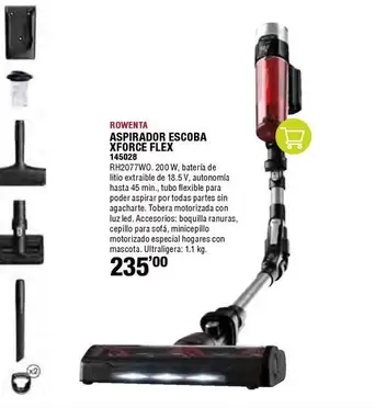 Oferta de Rowenta - Aspirador Escoba XForce Flex por 235€ en ferrOkey