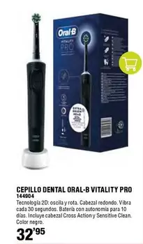 Oferta de Oral B - Cepillo Dental Vitality Pro por 32,95€ en ferrOkey