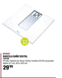 Oferta de Beurer - Bascula Baño Digital por 29,95€ en ferrOkey