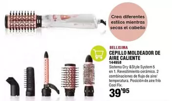 Oferta de Bellisima - Cepillo Moldeador De Aire Caliente por 39,95€ en ferrOkey