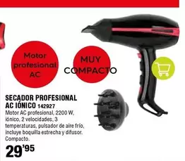 Oferta de Secador Profesional Ac Ionico por 29,95€ en ferrOkey