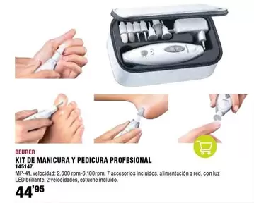 Oferta de Beurer - Kit De Manicura Y Pedicura Profesional por 44,95€ en ferrOkey