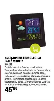 Oferta de Control - Estacion Meteorológica Inalámbrica por 45,9€ en ferrOkey