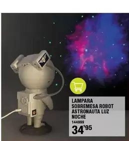 Oferta de Lampara Sobremesa Robot Astronauta Luz Noche por 34,95€ en ferrOkey