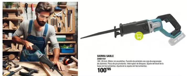 Oferta de Sierra - Sierra Sable por 100,95€ en ferrOkey