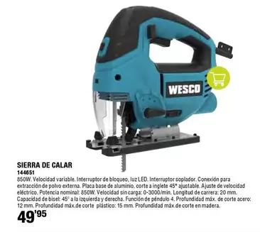 Oferta de Wesco - Sierra De Calar por 49,95€ en ferrOkey