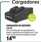 Oferta de Cargador De Batería 143136 por 14,95€ en ferrOkey