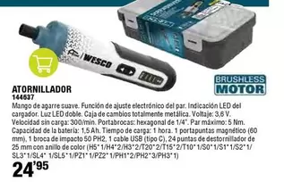 Oferta de Wesco - Atornillador  por 24,95€ en ferrOkey