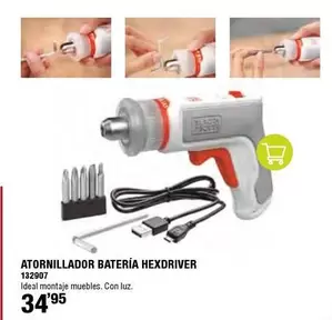 Oferta de Ideal - Atornillador Bateria Hexdriver por 34,95€ en ferrOkey