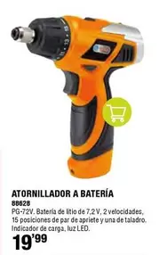 Oferta de Atornillador A Bateria por 19,99€ en ferrOkey