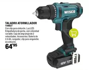 Oferta de Tech - Taladro Atornillador por 64,95€ en ferrOkey