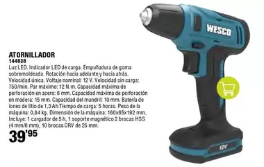 Oferta de Atornillador por 39,95€ en ferrOkey