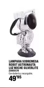 Oferta de Lampara Sobremesa Robot Astronauta Luz Noche Silverlite por 49,95€ en ferrOkey