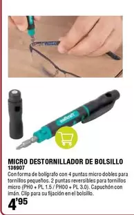 Oferta de Micro Destornillador De Bolsillo por 4,95€ en ferrOkey