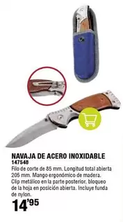 Oferta de Total - Navaja De Acero Inoxidable por 14,95€ en ferrOkey