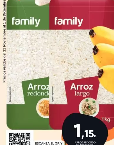 Oferta de Redondo - Arroz por 1,15€ en Family Cash