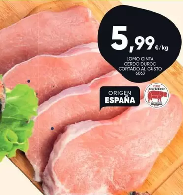 Oferta de Duroc - Lomo Cinta Cerdo Duroc por 5,99€ en Family Cash