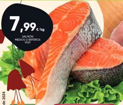 Oferta de Salmon Medios Enteros por 7,99€ en Family Cash