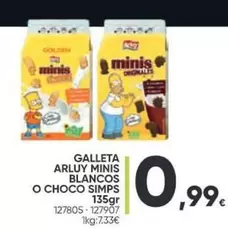 Oferta de Arluy - Galleta Minis Blancos O Choco Simps por 0,99€ en Family Cash