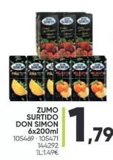 Oferta de Simon - Don  - Zumo Surtido por 1,79€ en Family Cash