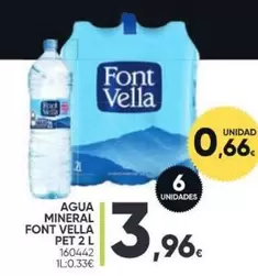 Oferta de Font Vella - Agua Mineral por 3,96€ en Family Cash