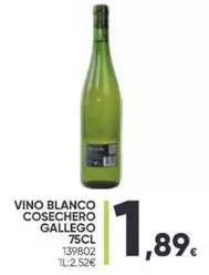 Oferta de Gallego - Vino Blanco Cosechero por 1,89€ en Family Cash