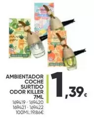 Oferta de Killer - Ambientador Coche Surtido Odor por 1,39€ en Family Cash