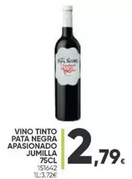 Oferta de Jumilla - Vino Tinto Pata Negra Apasionado por 2,79€ en Family Cash