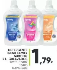 Oferta de Fresh - Detergente Fresh Family Surtido 30 Lavados por 1,79€ en Family Cash