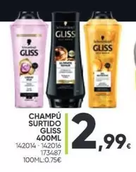 Oferta de Gliss - Champú Surtido por 2,99€ en Family Cash